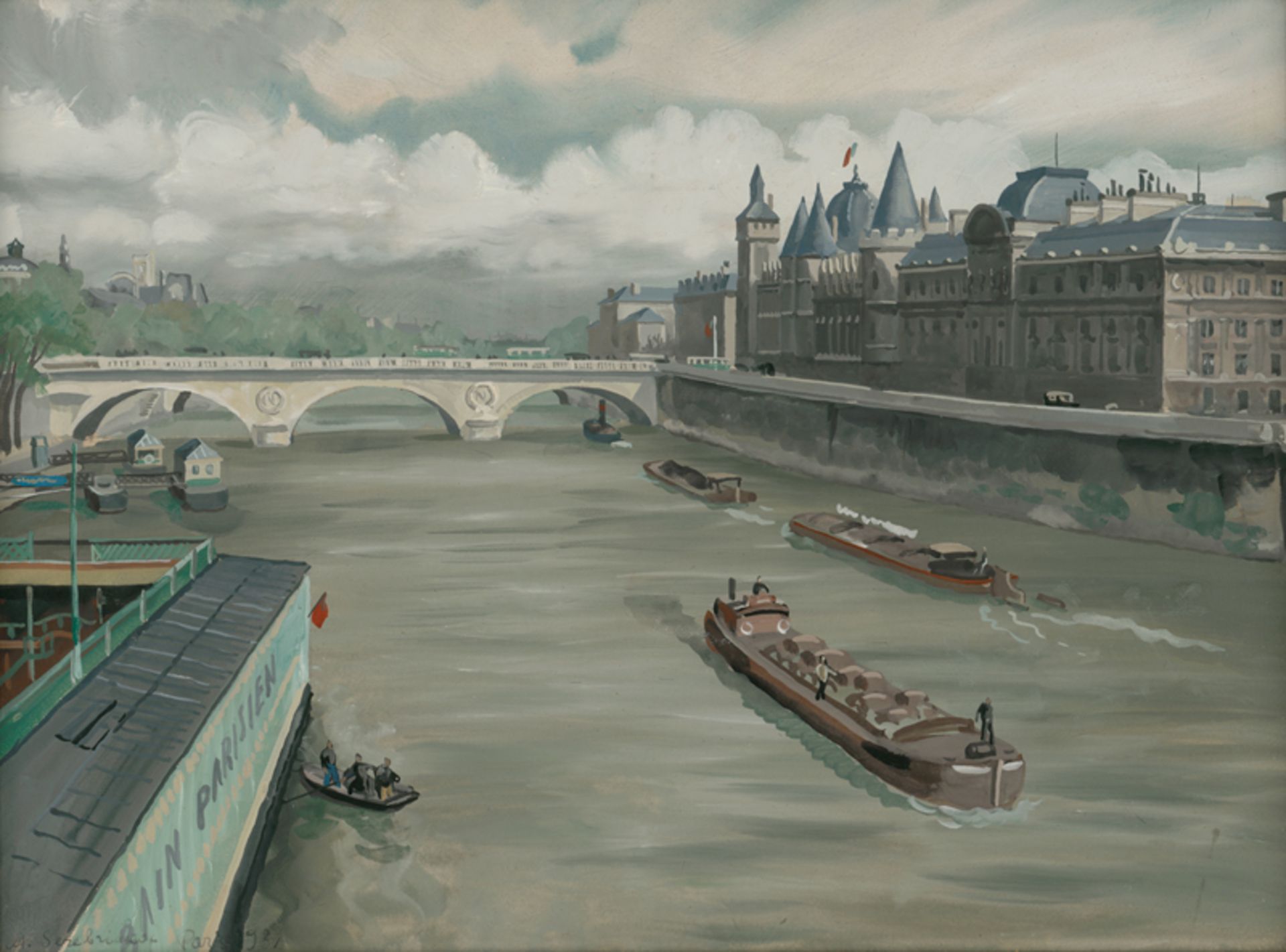 Serebriakoff, Alexander Borisovich: Seine in Paris mit Blick auf die Conciergerie