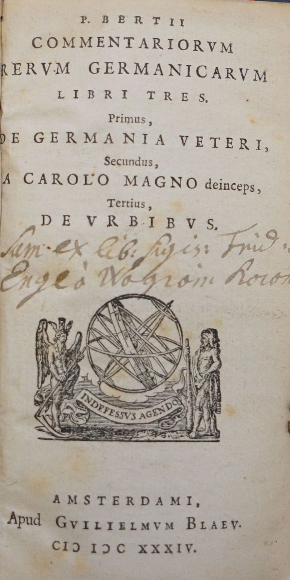Bertius, Petrus: Commentariorum rerum Germanicarum libri tres
