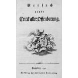 Fichte, Johann Gottlieb: Versuch einer Critik aller Offenbarung