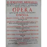 Michaelis, Johann: Opera quotquot haberi potuerunt omnia