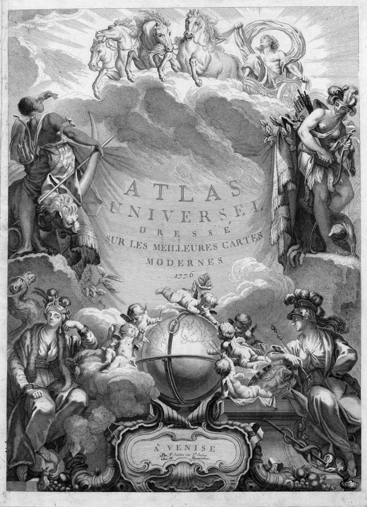 Santini, Paolo: Atlas universel dressé sur les meilleures cartes moderne... - Image 2 of 2