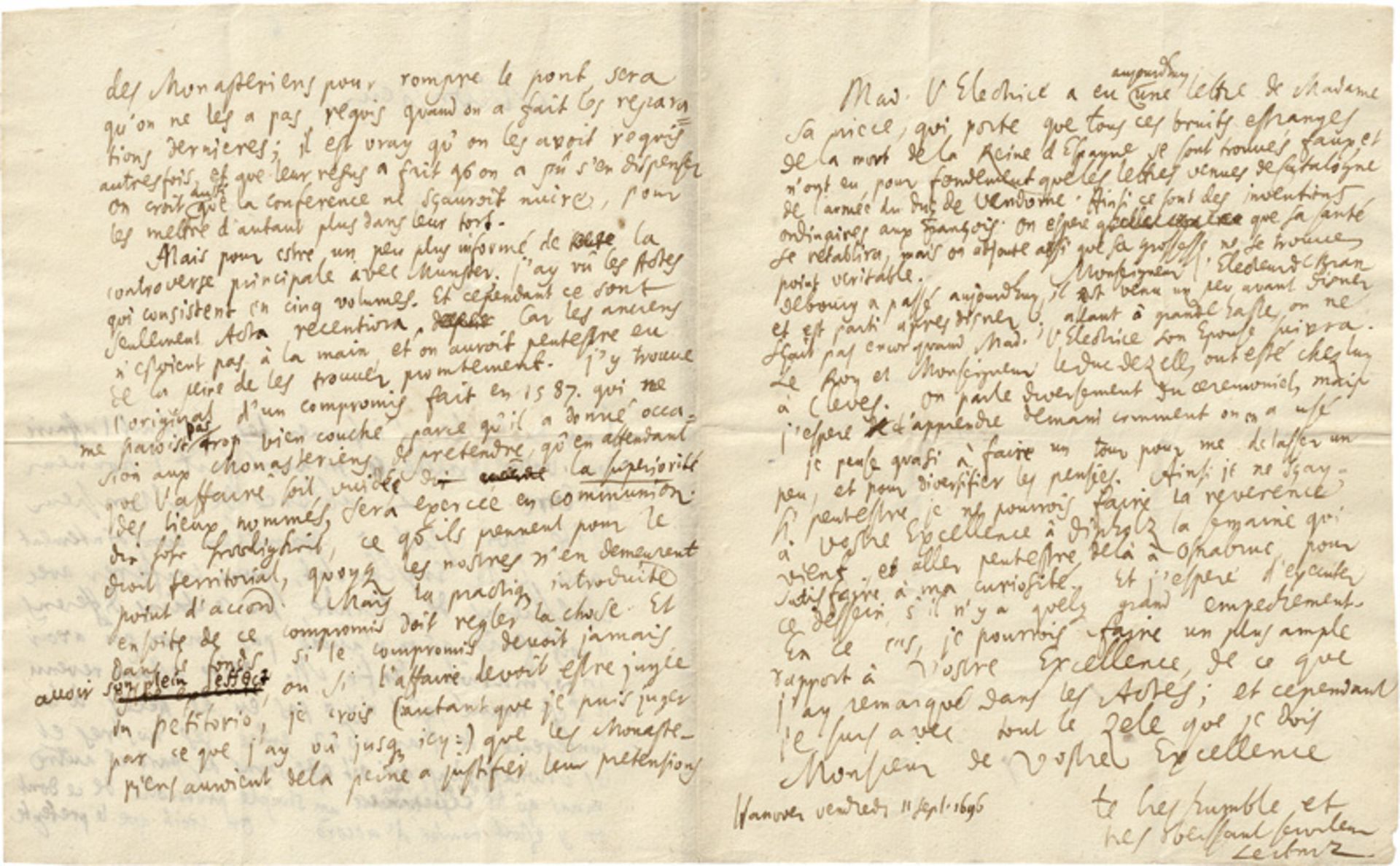 Leibniz, Gottfried Wilhelm: 6 eigenhändige Briefe