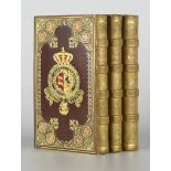 Drei Wappeneinbände in braunem gegl...: aus der Bibliothek von Herzog Wilhelm von Braunschweig
