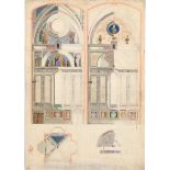 Italienisch: 19. Jh. Fassaden- und Deckengestaltung der Certosa di Pa...