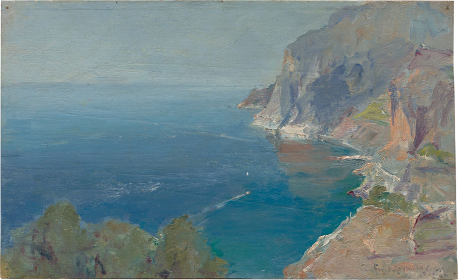 Deutsch: 19. Jh. An der Küste von Capri