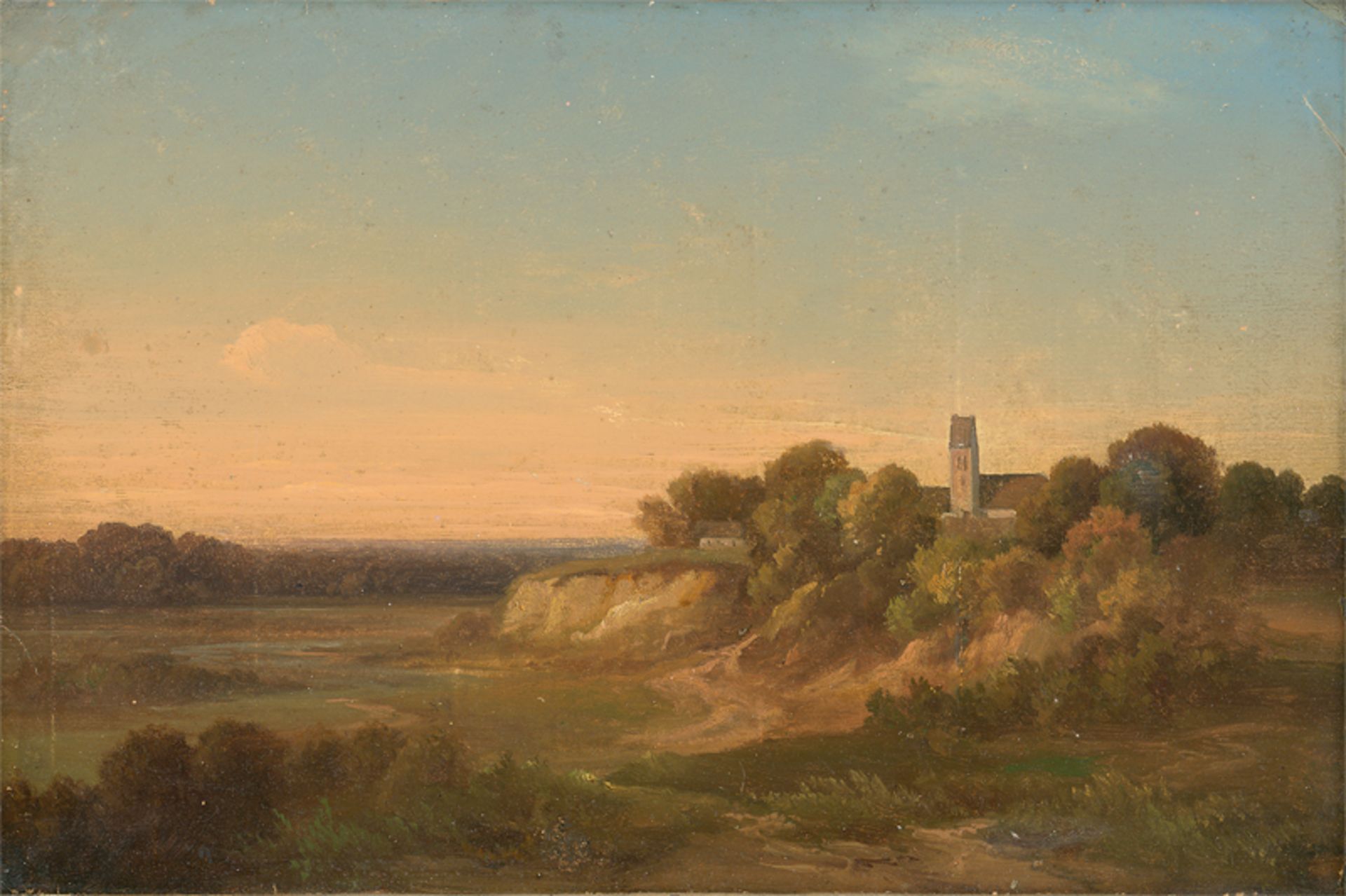 Deutsch: um 1860. Isarlandschaft bei Oberföhring nahe München