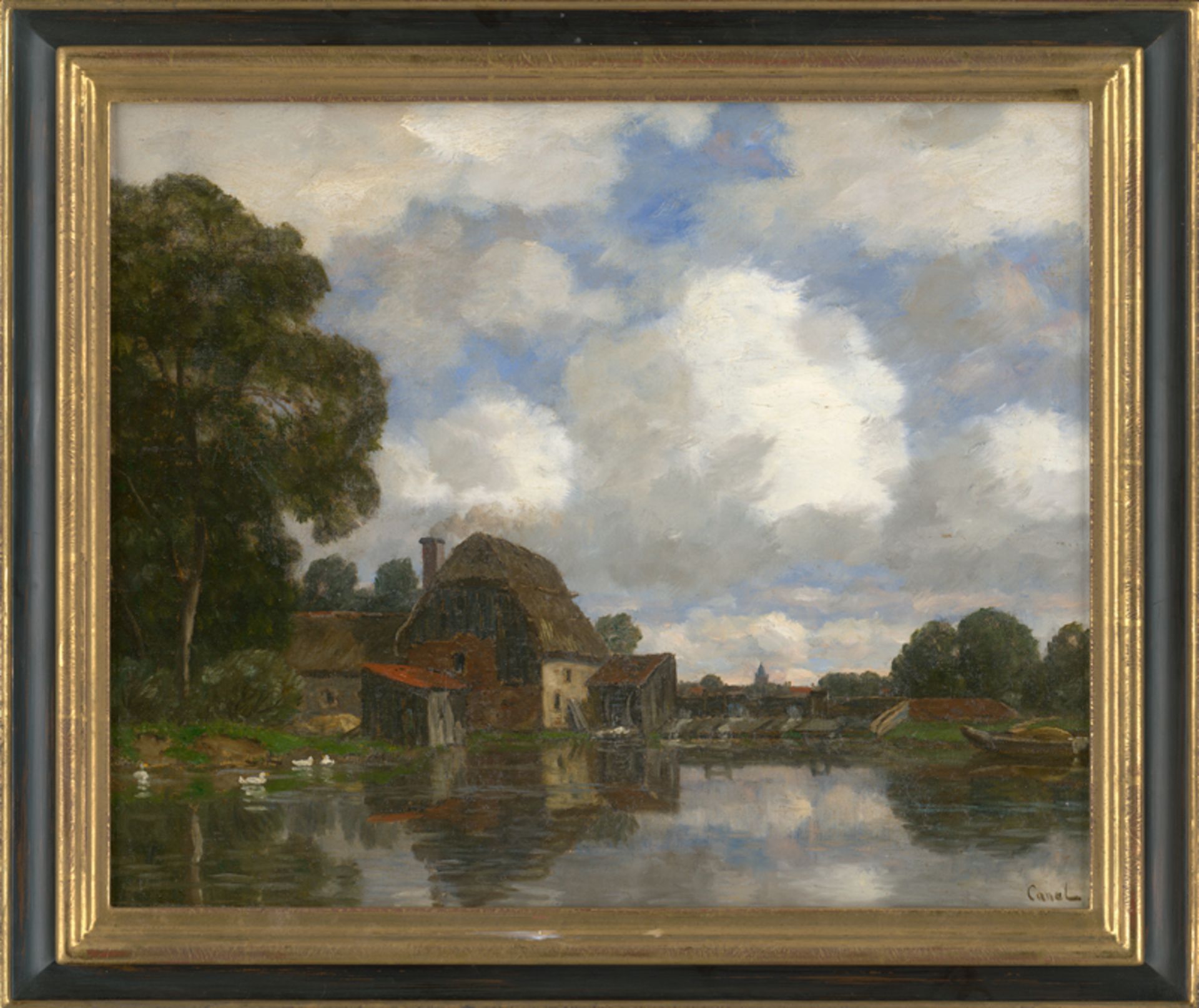 Canal, Gilbert von: Holländische Landschaft mit Wassermühle