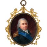 Französisch: um 1815. Miniatur Portrait des Königs Ludwig XVIII. von ...