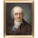 Görbitz, Johan: Miniatur Portrait des Malers Anton Graff mit Rundbrille