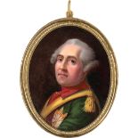 Liotard, Jean Étienne - nach: Miniatur Portrait des Maréchal de Saxe in grüner Uniform...