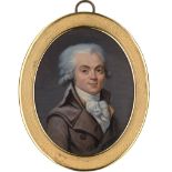 Französisch: um 1793. Miniatur Portrait des Maximilien de Robespierre...