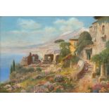 Arnegger, Alois: Das Theater von Taormina mit Blick auf die Küste.
