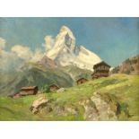 Compton, Edward Harrison: Winkelmatt mit Blick auf das Matterhorn