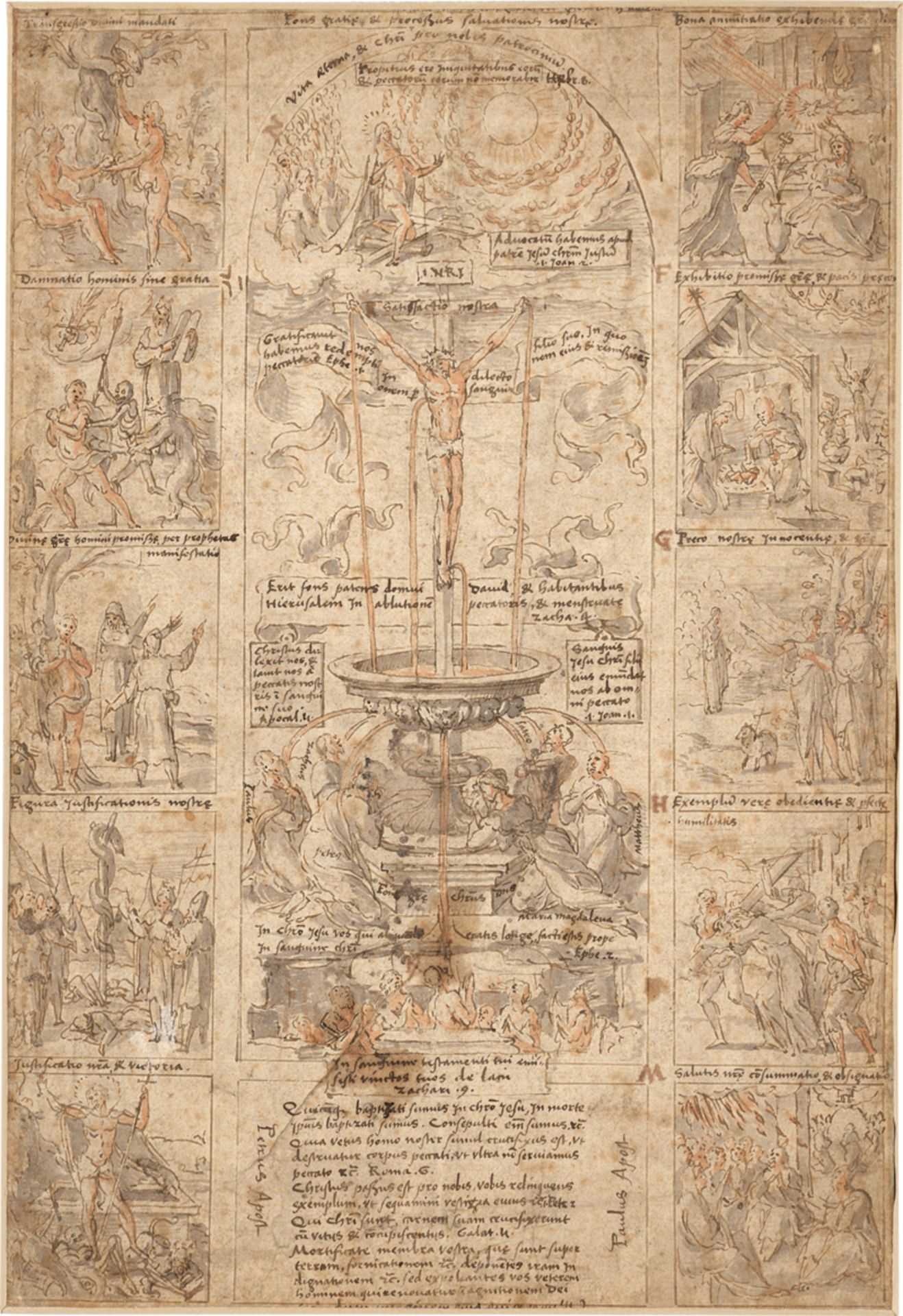 Wierix, Hieronymus - zugeschrieben: Emblematische Darstellung mit der Fons Pietatis