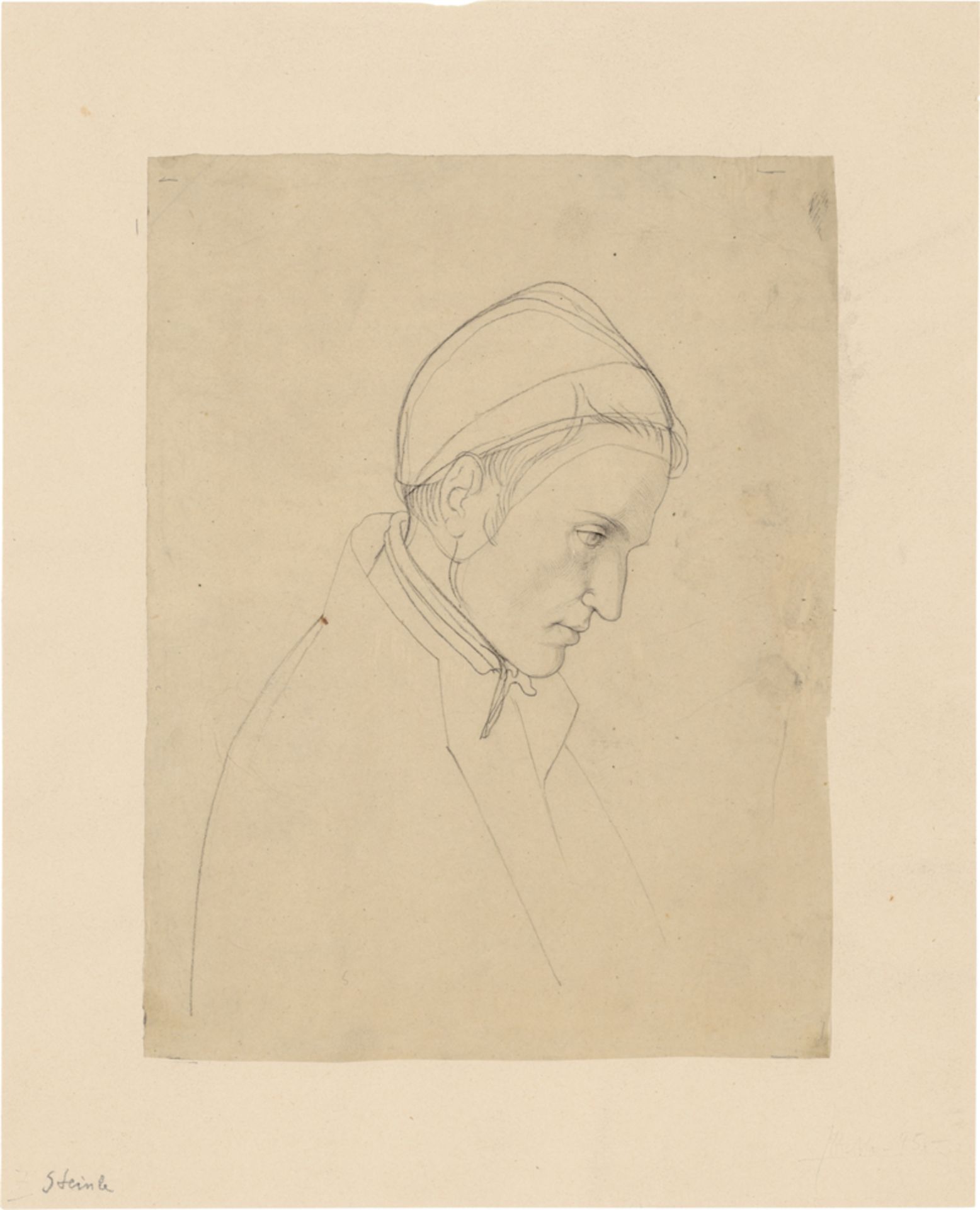 Steinle, Edward Jakob von: Bildnis eines jungen Mannes im Profil
