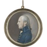 Deutsch: um 1795/1800. Miniatur Portrait eines jungen Mannes in b...