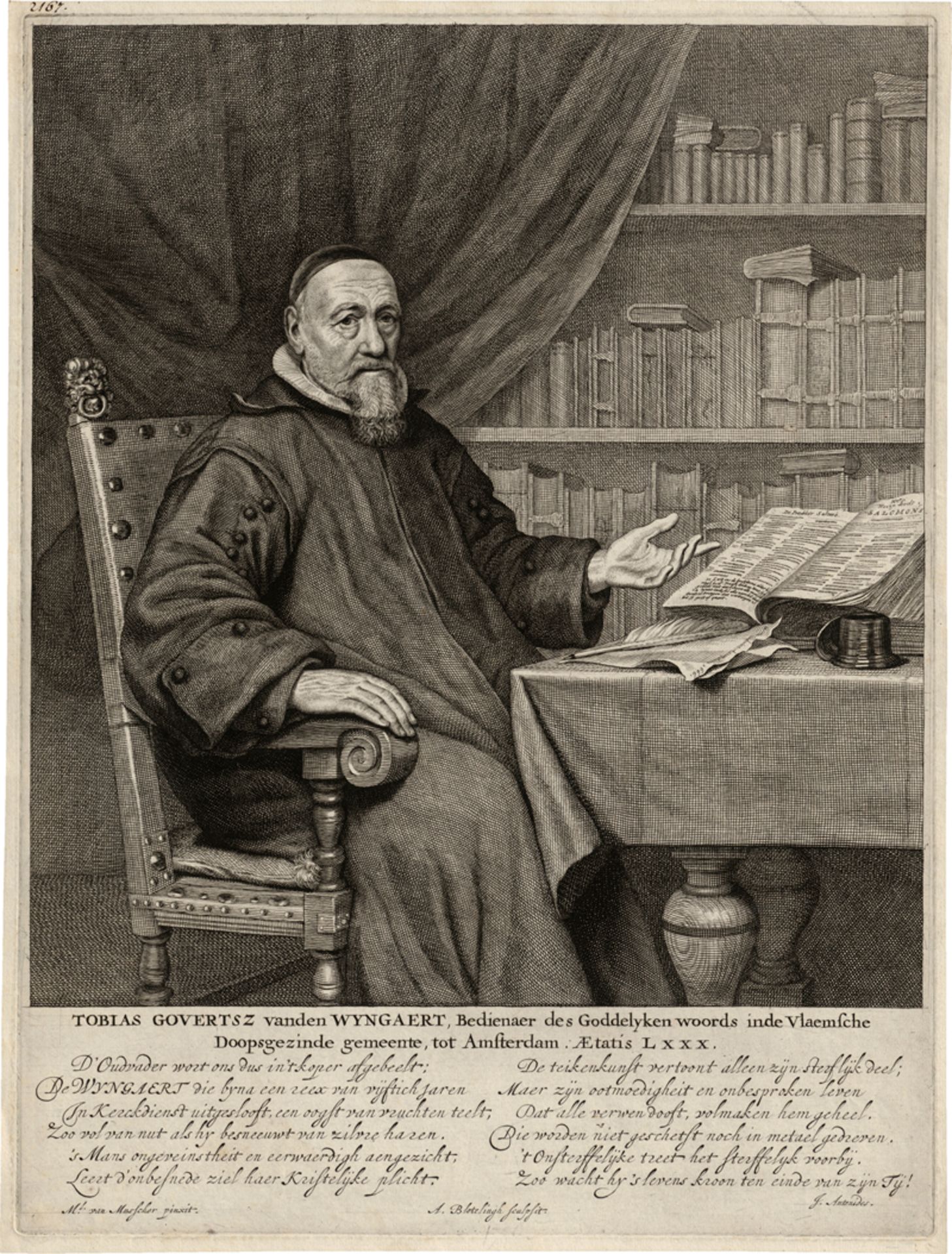 Blooteling, Abraham: Bildnis des Predigers Tobias Govertsz, van den Wyngaert