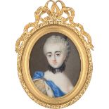 Polnisch: um 1765/1770. Miniatur Portrait einer jungen Adeligen in...