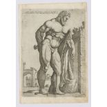 d'Alessandro, Giovanni Giuseppe: 16. Jh. . Ercule - Herkules mit der Keule und dem Löwenf...