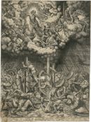 Cock, Hieronymus: Das Märtyrium der hl. Katharina (Himmel und Hölle)
