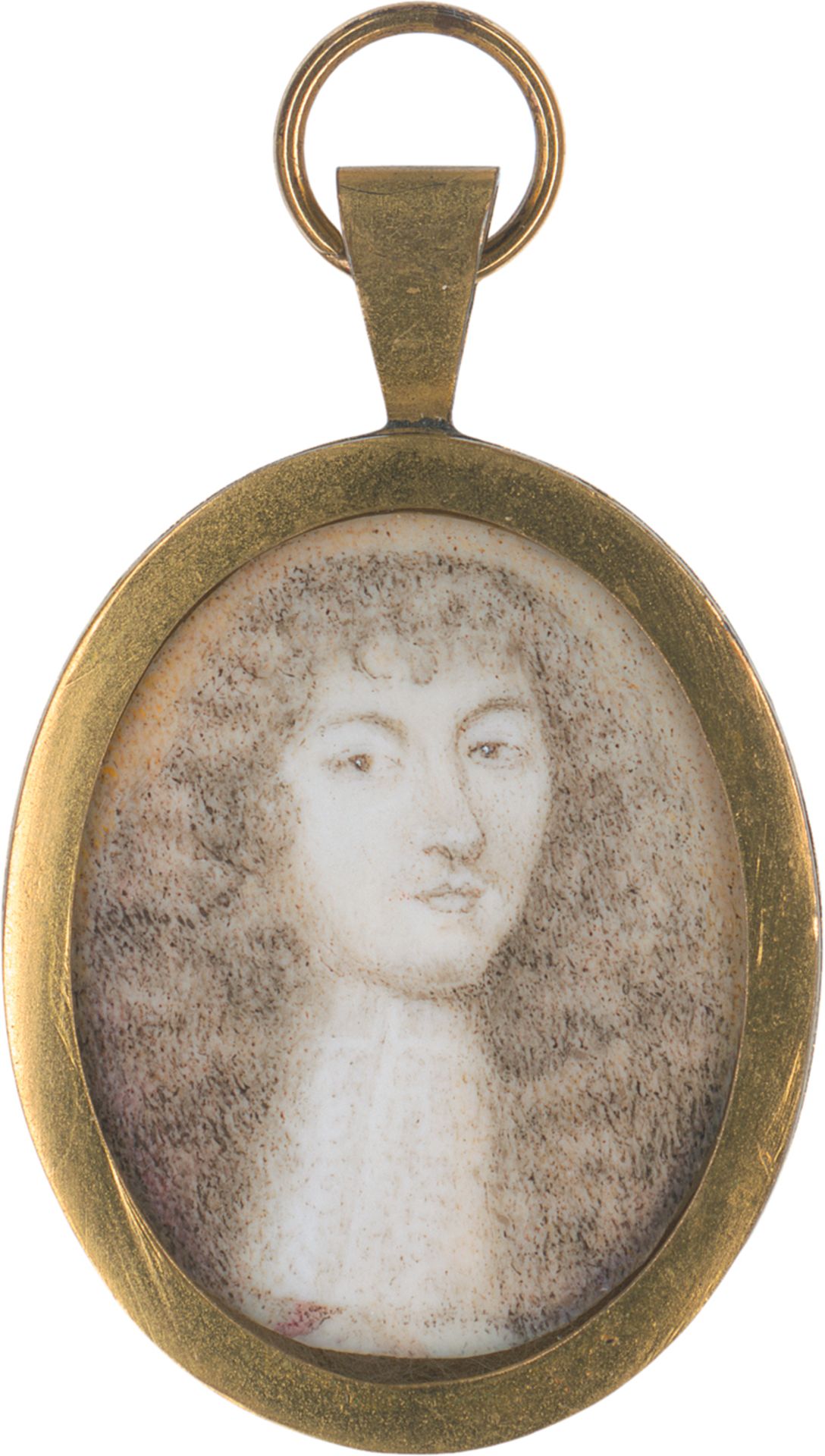 Europäisch: Miniatur Portrait des Königs Ludwig XIV. von Frankreich