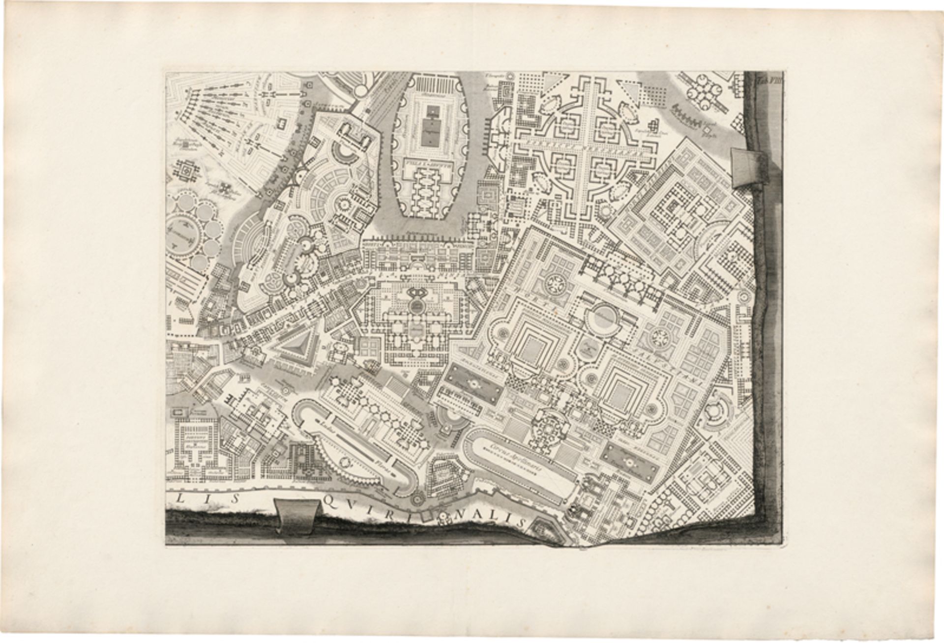 Piranesi, Giovanni Battista: Il Campo Marzio - Große Karte des Marsfeldes - Image 2 of 2