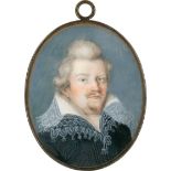 Bingham Countess of Lucan geb. Smit...: Miniatur Portrait eines Mannes genannt Lord Bruce, in sc...