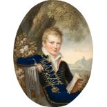 Hummel de Bourdon, Carl Ludwig: Miniatur Portrait des jugendlichen Grafen Ladislas Zamoy...