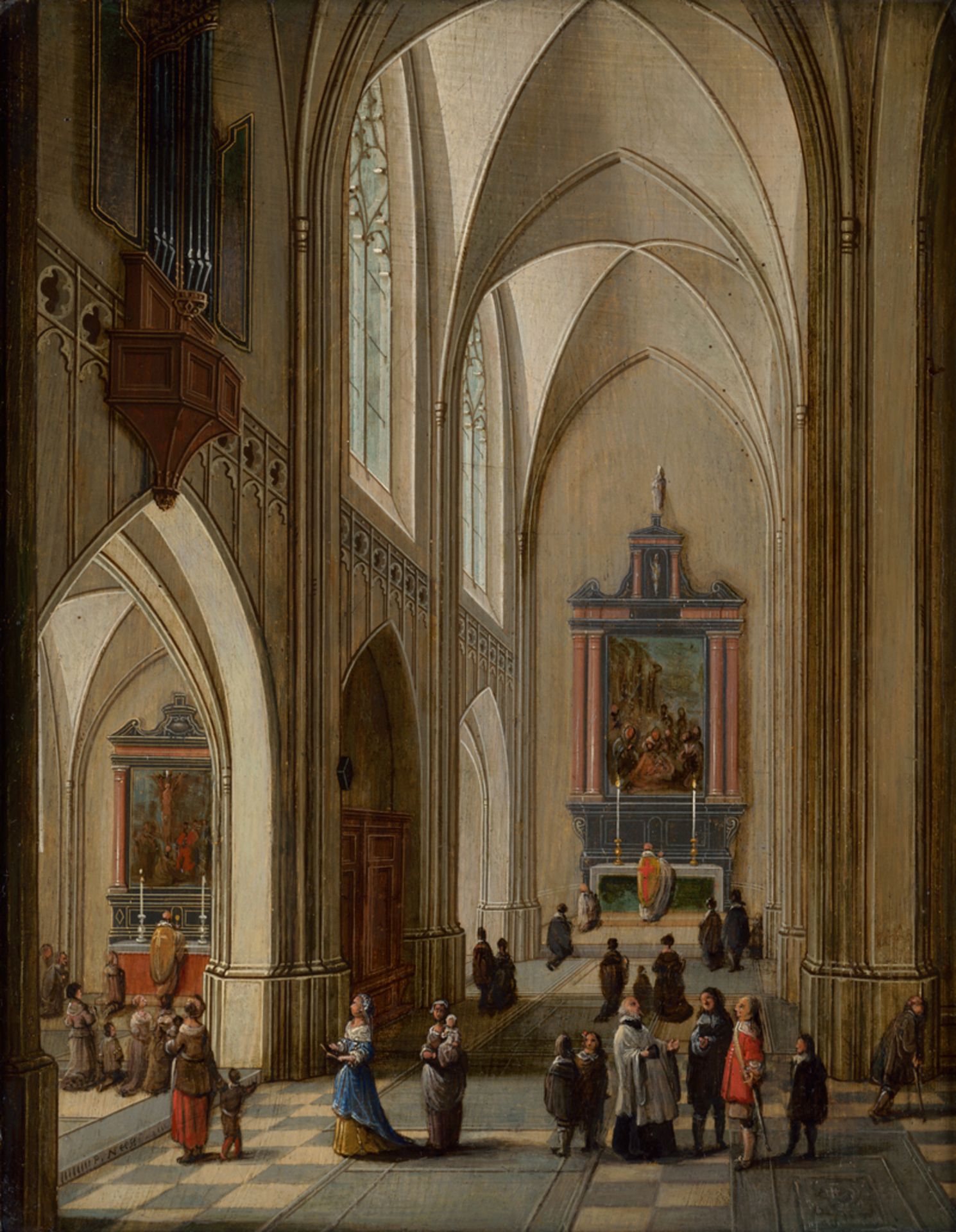 Neefs II, Pieter: Kircheninterieur einer gotischen Kathedrale