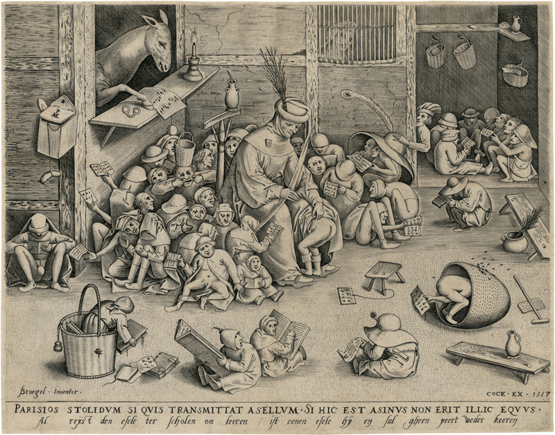 Bruegel d. Ä., Pieter - nach: Der Esel in der Schule