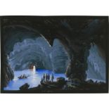Italienisch: 19. Jh. "Grotta Azzura": Die blaue Grotte auf Capri.