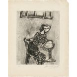 Chagall, Marc: La Chatte métamorphosée en femme, aus: Les Fables de la ...