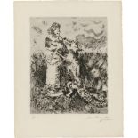 Chagall, Marc: Le Renard et le Buste, aus: Les Fables de la Fontaine