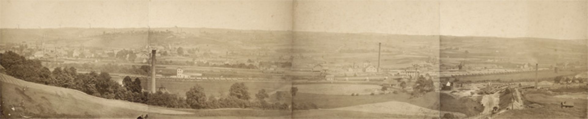 Industrial View Zwickau: Panoramic view of the industrial area of Zwickau, Saxony...