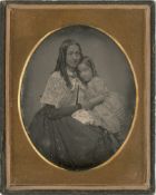 Daguerreotypes: Portrait of a mother and daughter