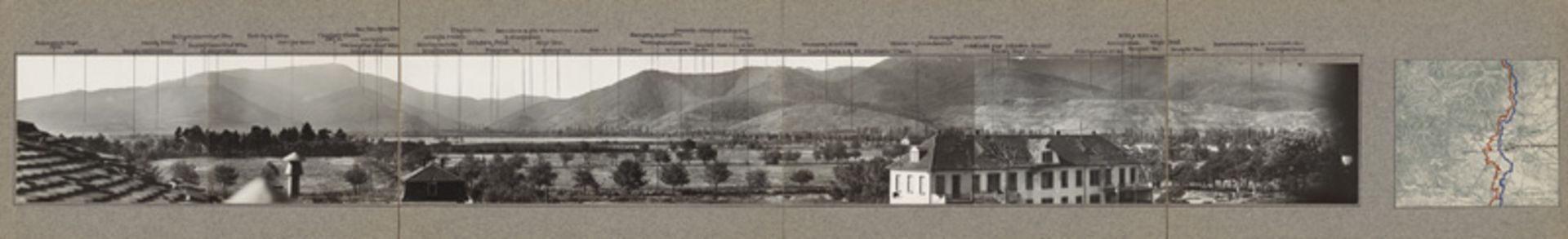World War I: Panoramic view of Ochsenfeld, Tanner-Tal und Höhe 425