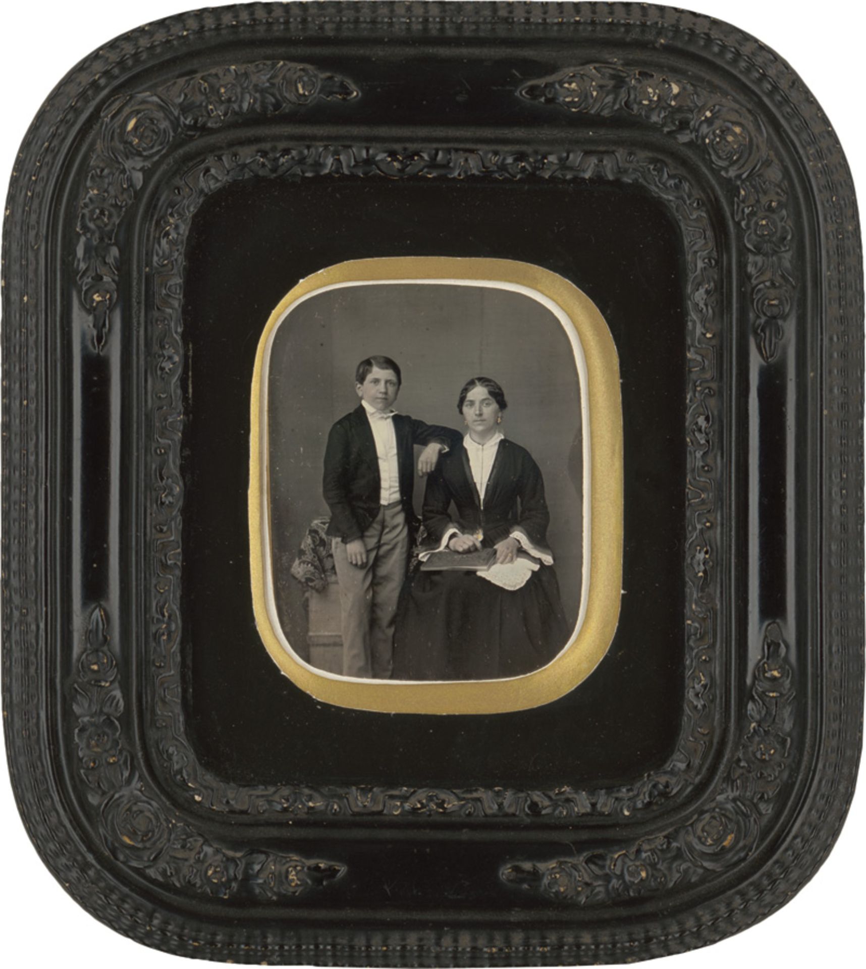 Daguerreotypes: Portrait of a mother and son