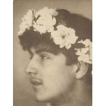 Gloeden, Wilhelm von: Youth with flower head wreath