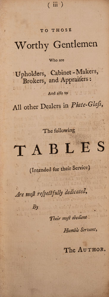 PLATE GLASS BOOK: Consisting of the following tables ... (etc) ... - Image 3 of 3