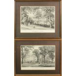 EXETER : A pair of uncoloured lithographs by William Spreat, ' View of the Clarence Hotel at Exeter.