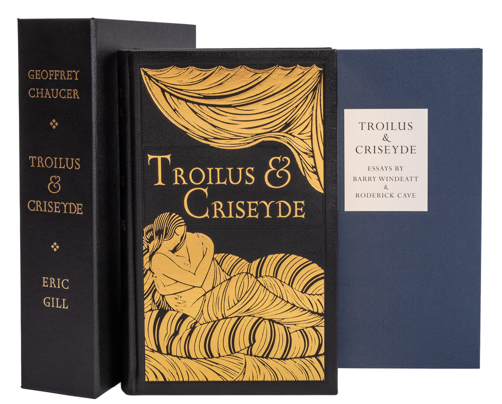 GILL, Eric : [illustrator] - Troilus and Criseyde, full gilt goat skin in original solander box,