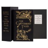 GILL, Eric : [illustrator] - The Canterbury Tales, full gilt goat skin in original solander box,