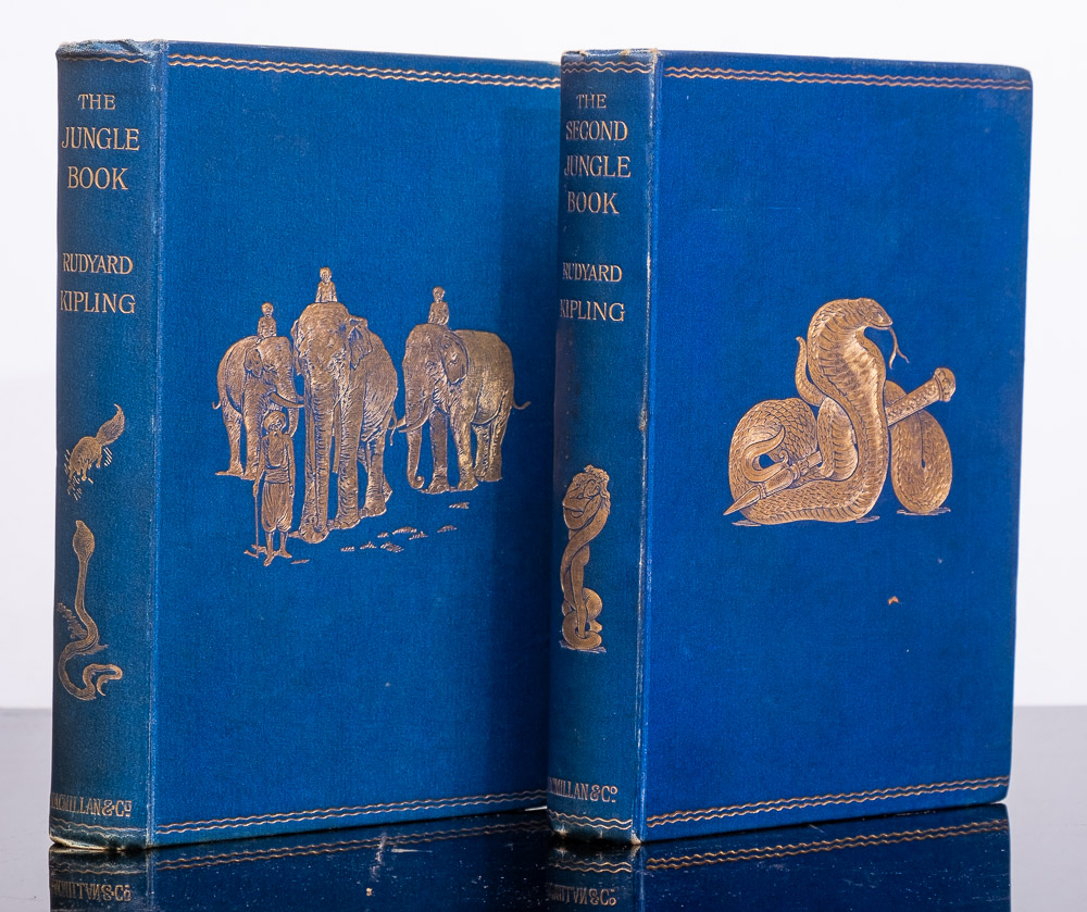 KIPLING, Rudyard - The Jungle Book, illust, org. blue cloth, 8vo, second edition, 1894.