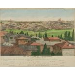 TURKEY : A pair of hand coloured engravings - 'Vue de Scutari, Dolma-Bagtche et Top-Hana,