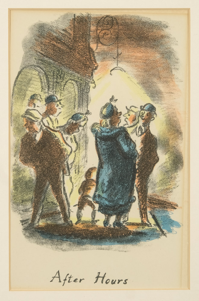 ARDIZZONE, Edward : ( 1900-1979 ) ' After Hours ' colour lithograph, f & g, circa 1949.