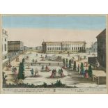 BERLIN : hand coloured engraving of the Berlin Opera House, size : 415 x 290 mm.