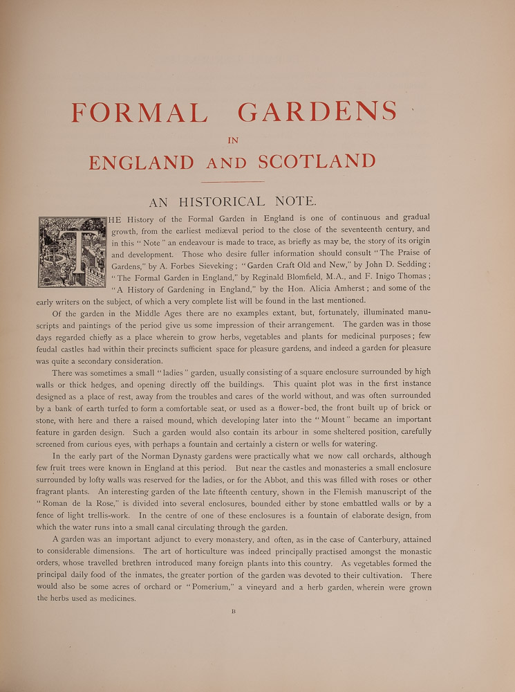 TRIGGS, H. Inigo - Formal Gardens of England and Scotland ... - Image 3 of 7