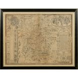 SPEED, John - Wiltshire : uncoloured map, size 515 x 390mm,
