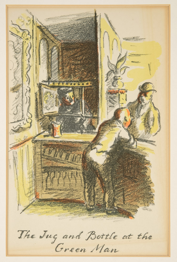 ARDIZZONE, Edward : ( 1900-1979 ) ' The Jug and Bottle at the Green Man' colour lithograph, f & g,