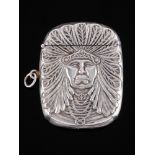 A 20th century American sterling silver vesta case,